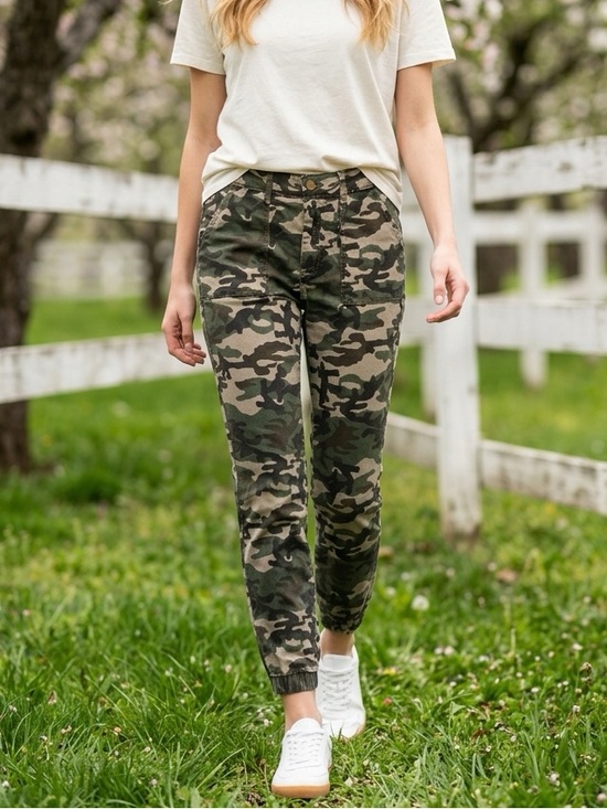 Prosperity Pants - NWT Prosperity Denim Women’s Camo Denim Joggers Pants - Size L